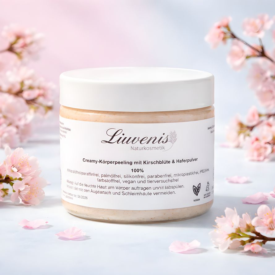 Creamy-Körperpeeling mit Kirschblüte & Haferpulver 200g